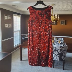 Red & Black sequin dress